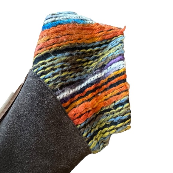 *Women’s Toms Size 10 “Leila Chocolate Suede Multi Textile” Heeled Booties - Picture 7 of 13